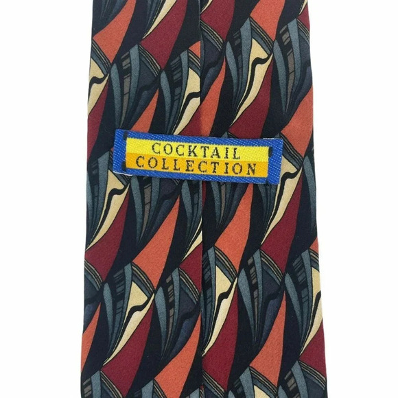 Cocktail Collection Necktie Men's Red Wide Classic Stonehenge Zinfandel USA - Picture 5 of 7
